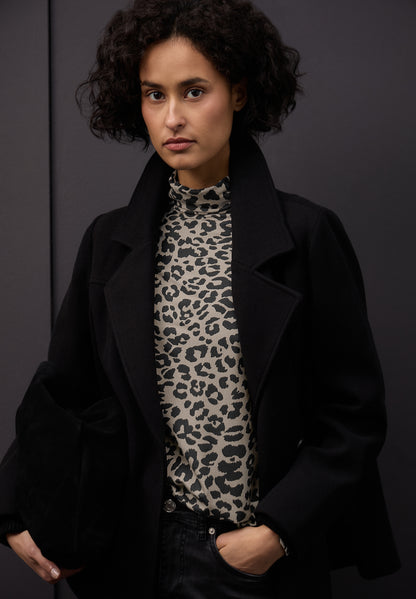 Street One Damen Rollkragenshirt mit grafischem Muster