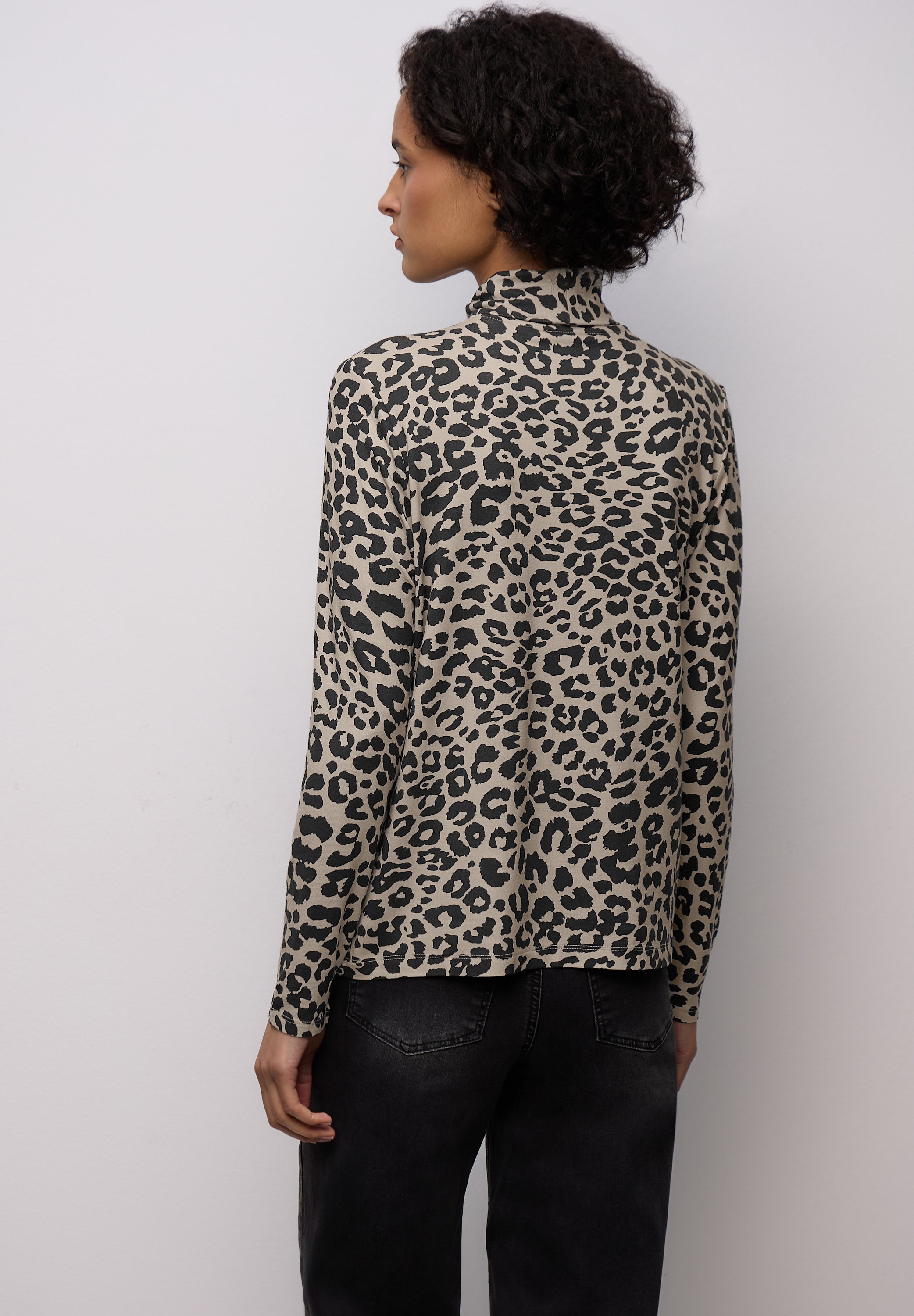 Street One Damen Rollkragenshirt mit grafischem Muster