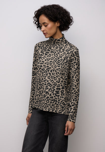 Street One Damen Rollkragenshirt mit grafischem Muster
