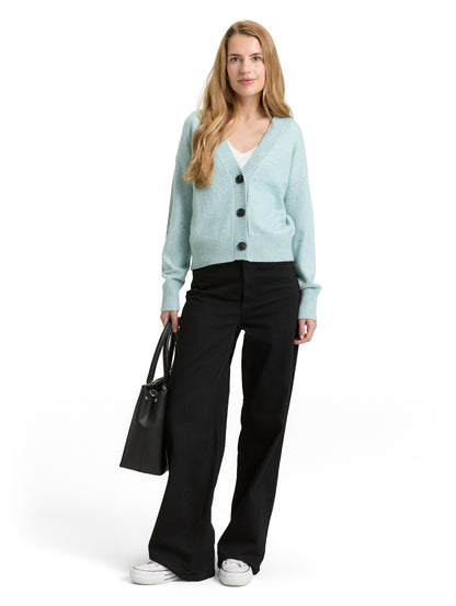 Loose Fit Cardigan mit V-Ausschnitt