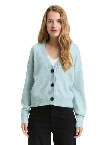 Loose Fit Cardigan mit V-Ausschnitt