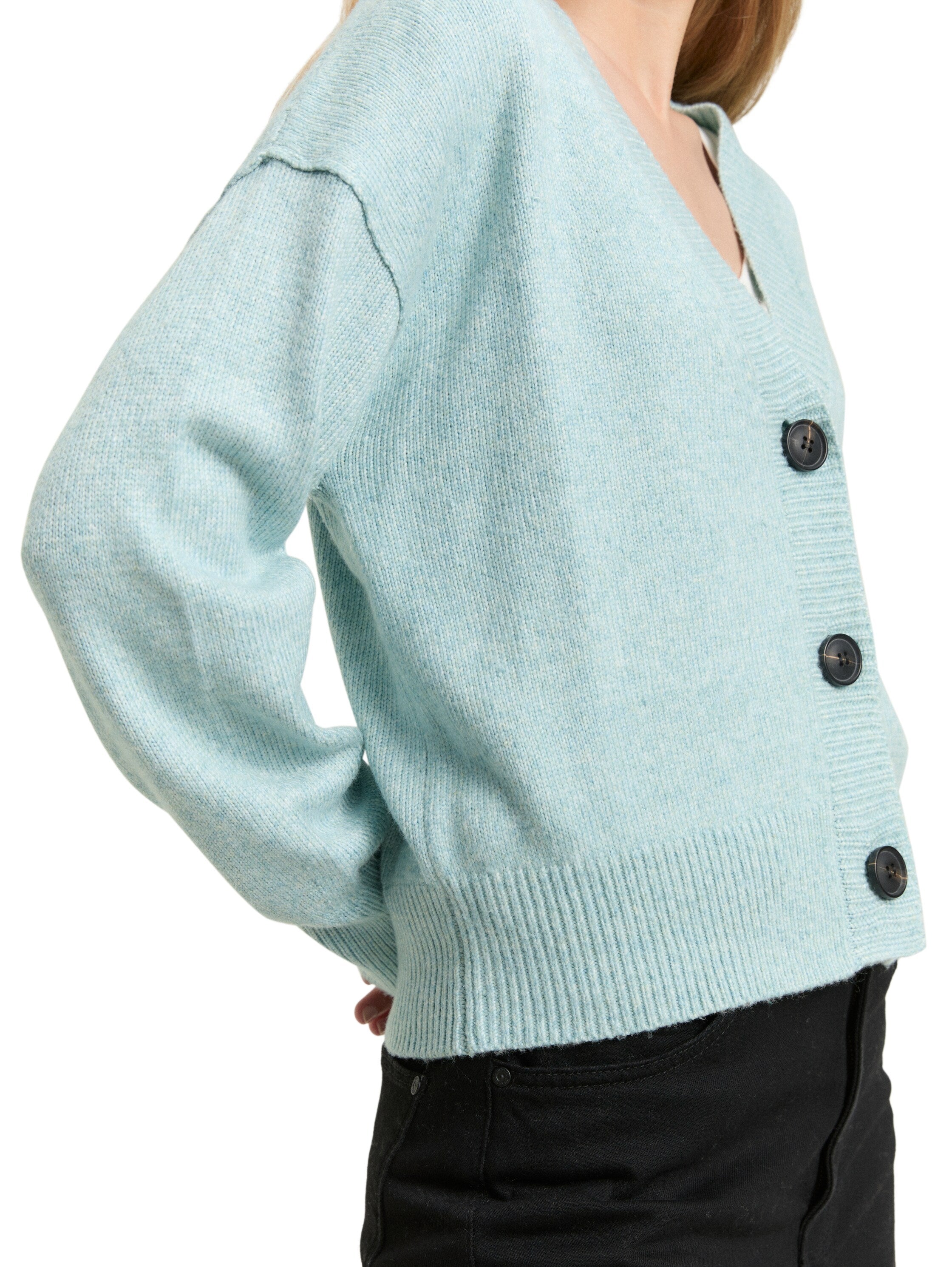 Loose Fit Cardigan mit V-Ausschnitt