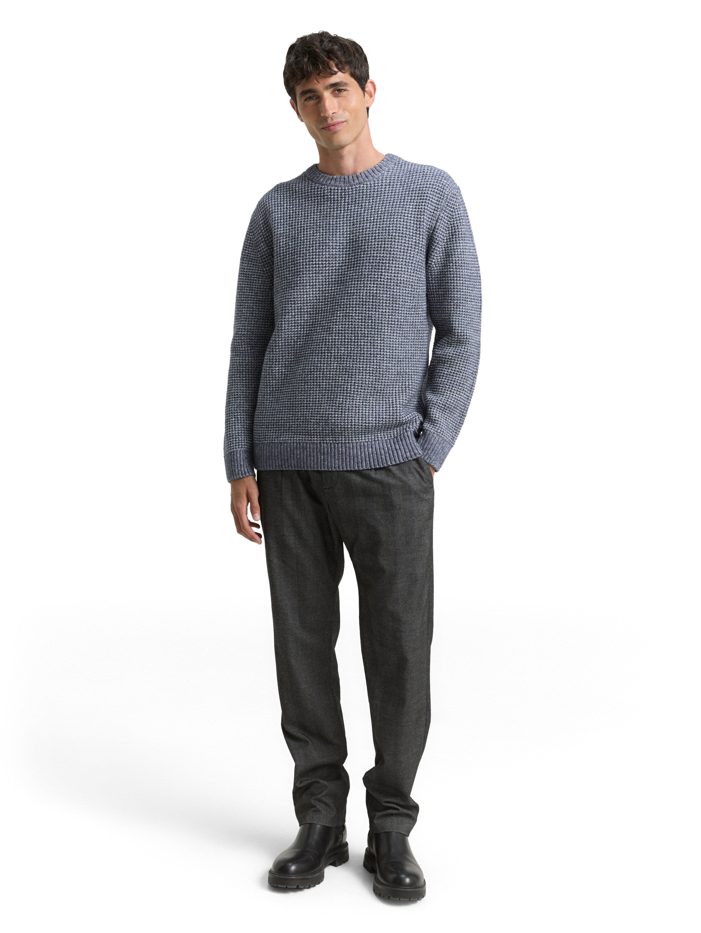 Strickpullover mit Wollanteil