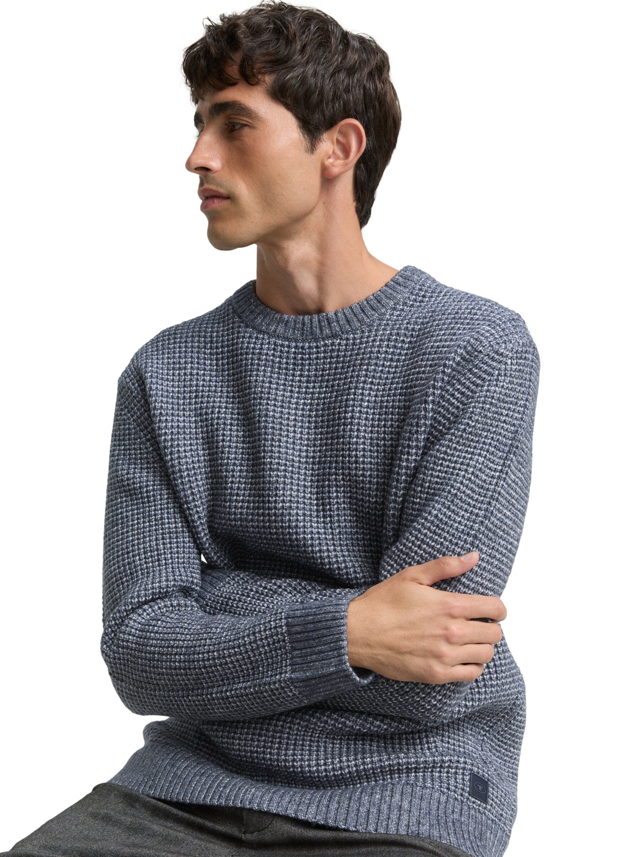 Strickpullover mit Wollanteil