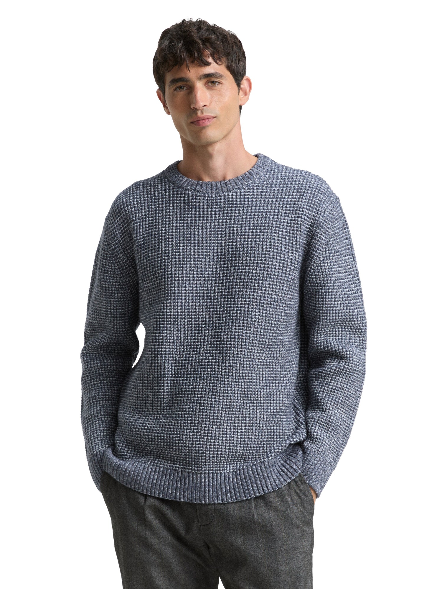 Strickpullover mit Wollanteil