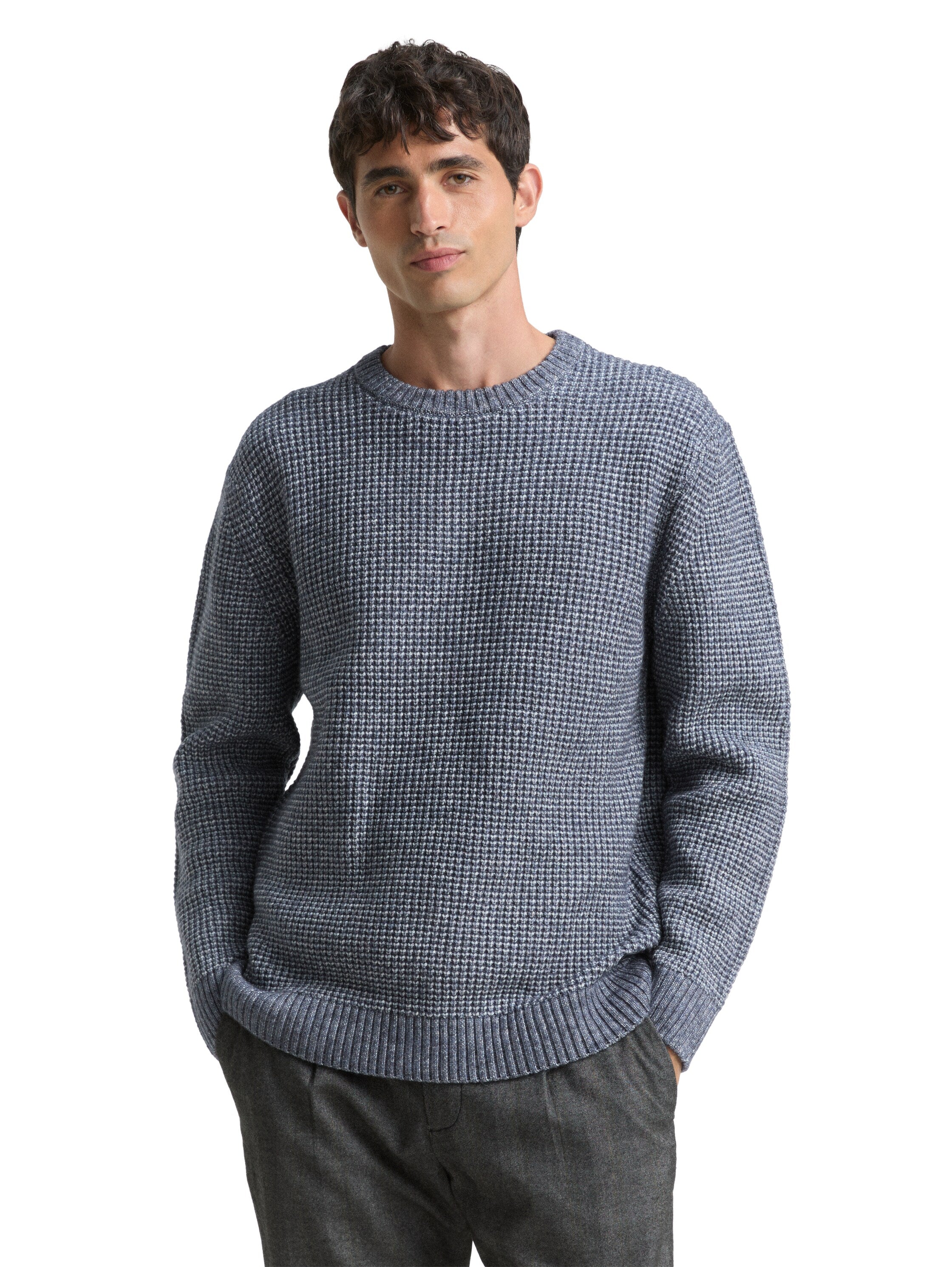 Strickpullover mit Wollanteil