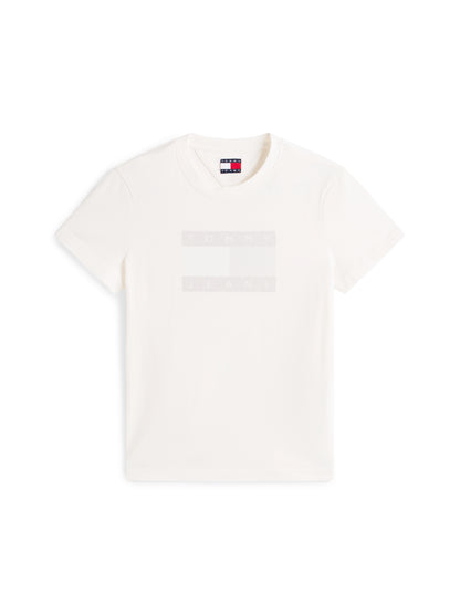 TOMMY HILFIGER Sportswear Division Damen T-Shirt Ancient White Tonal