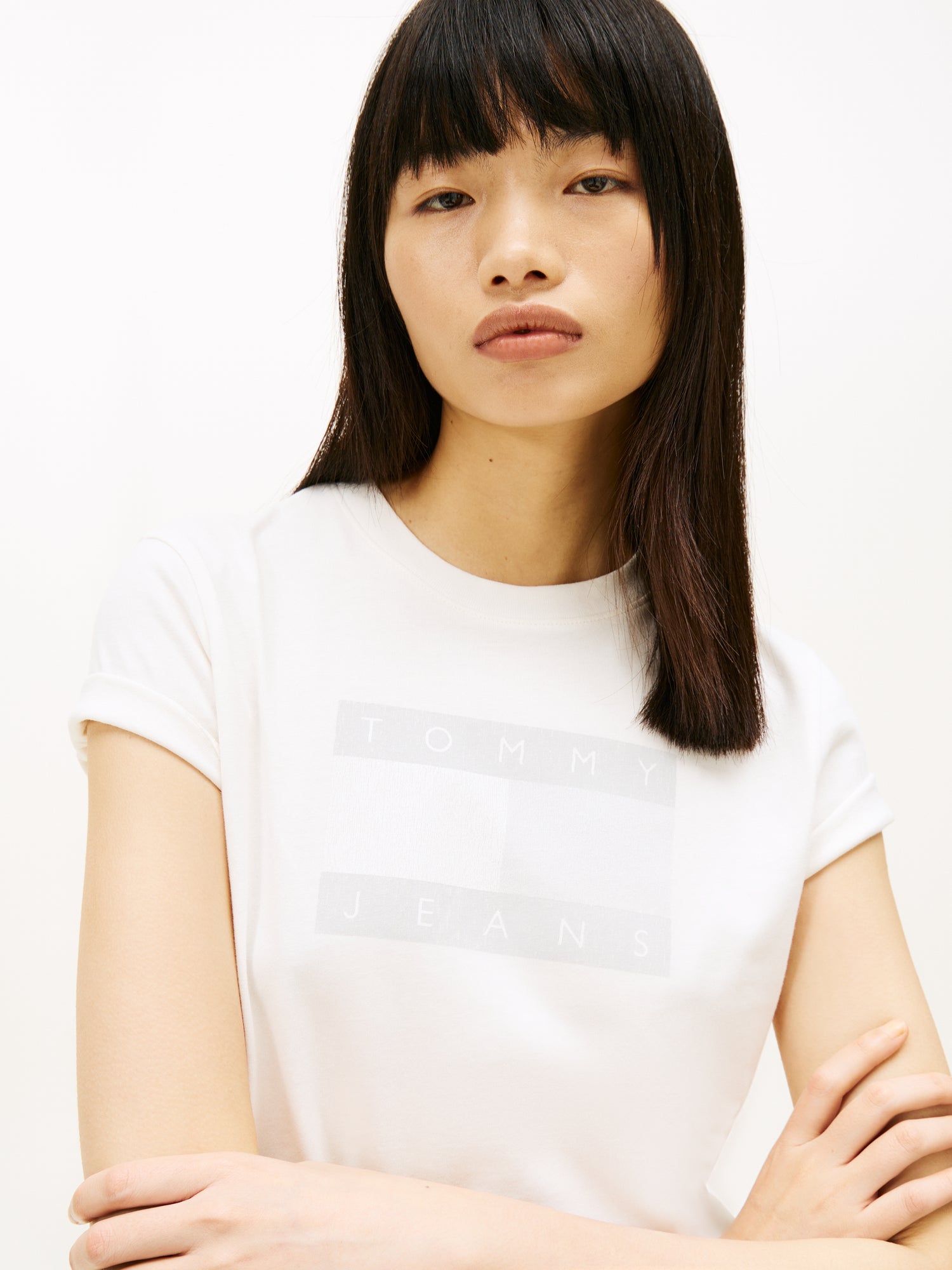 TOMMY HILFIGER Sportswear Division Damen T-Shirt Ancient White Tonal