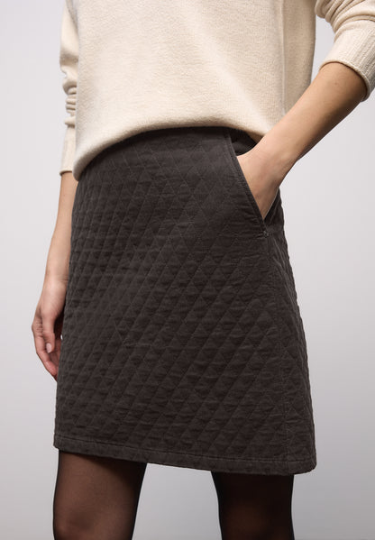 Street One Damen Cordrock Maja Steppmuster Baumwolle