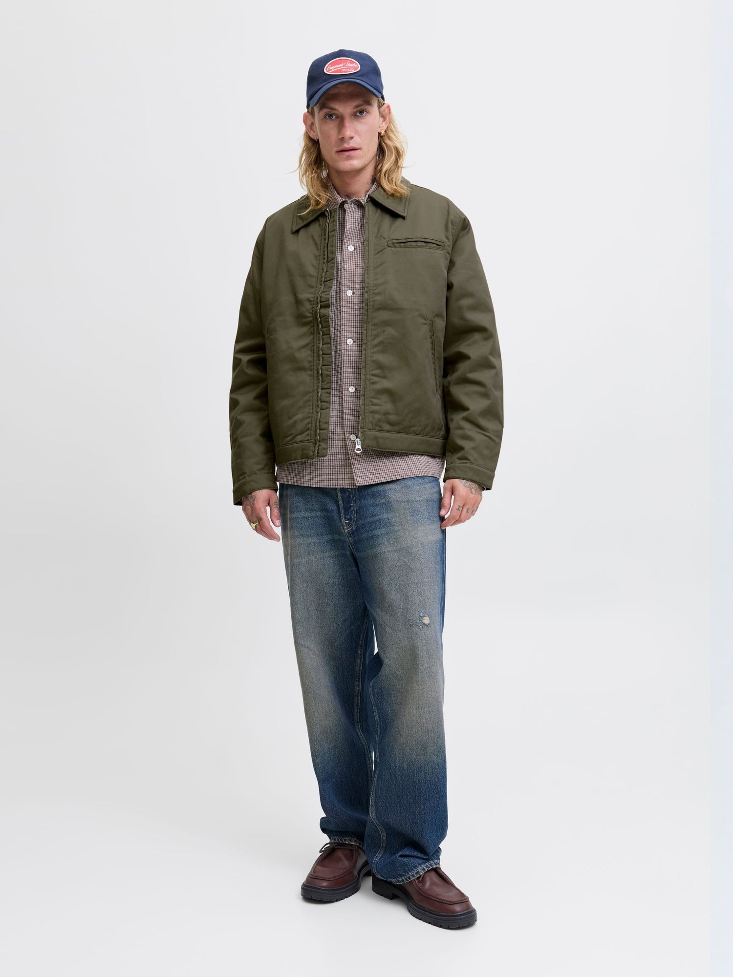 Jack &amp; Jones Fly-Away Kragen Fliegerjacke Herren Langarm Reißverschluss