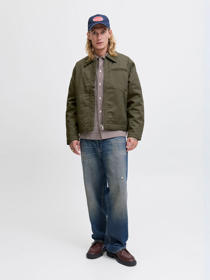Jack &amp; Jones Fly-Away Kragen Fliegerjacke Herren Langarm Reißverschluss