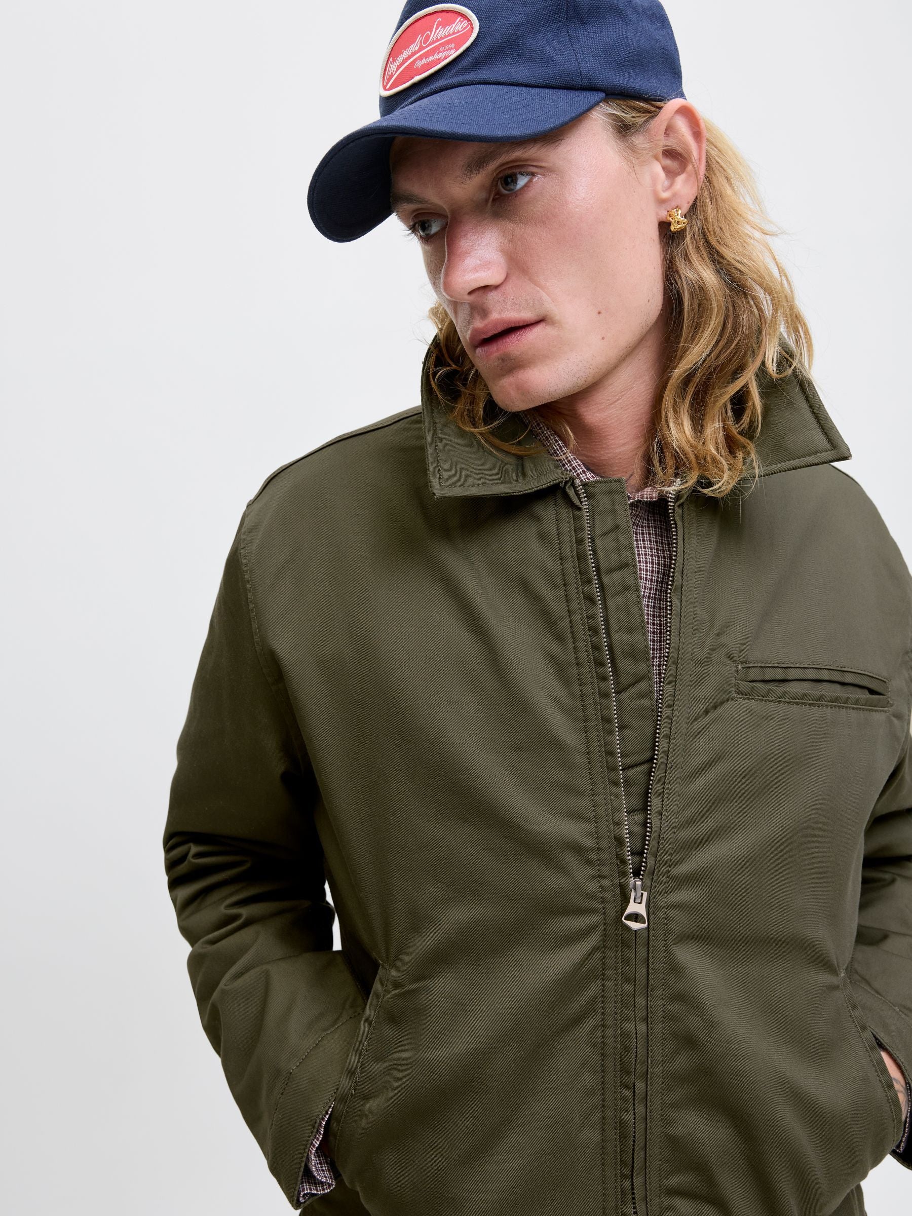 Jack &amp; Jones Fly-Away Kragen Fliegerjacke Herren Langarm Reißverschluss