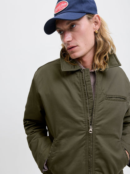 Jack &amp; Jones Fly-Away Kragen Fliegerjacke Herren Langarm Reißverschluss