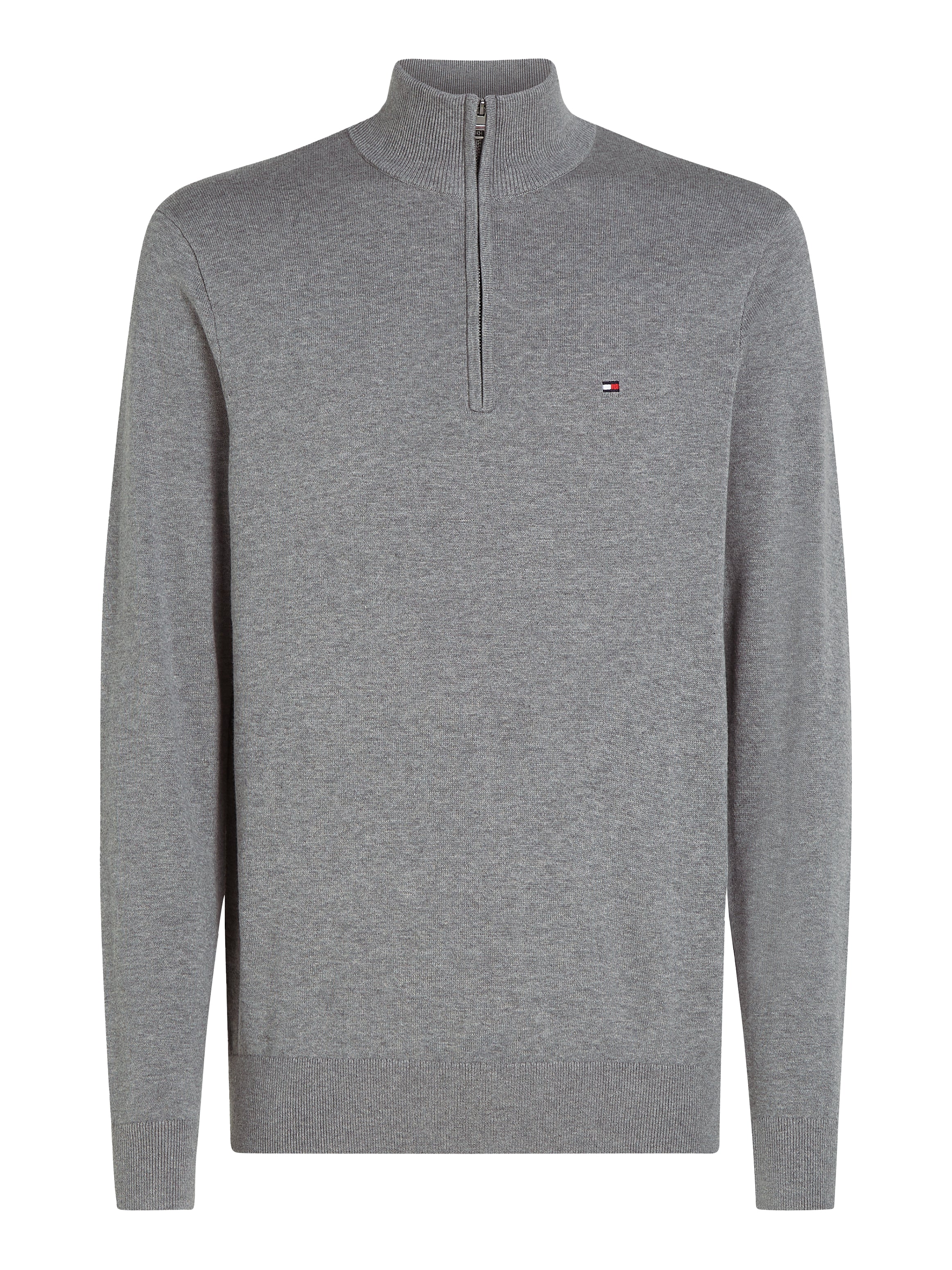 ESSENTIAL COTTON ZIP MOCK