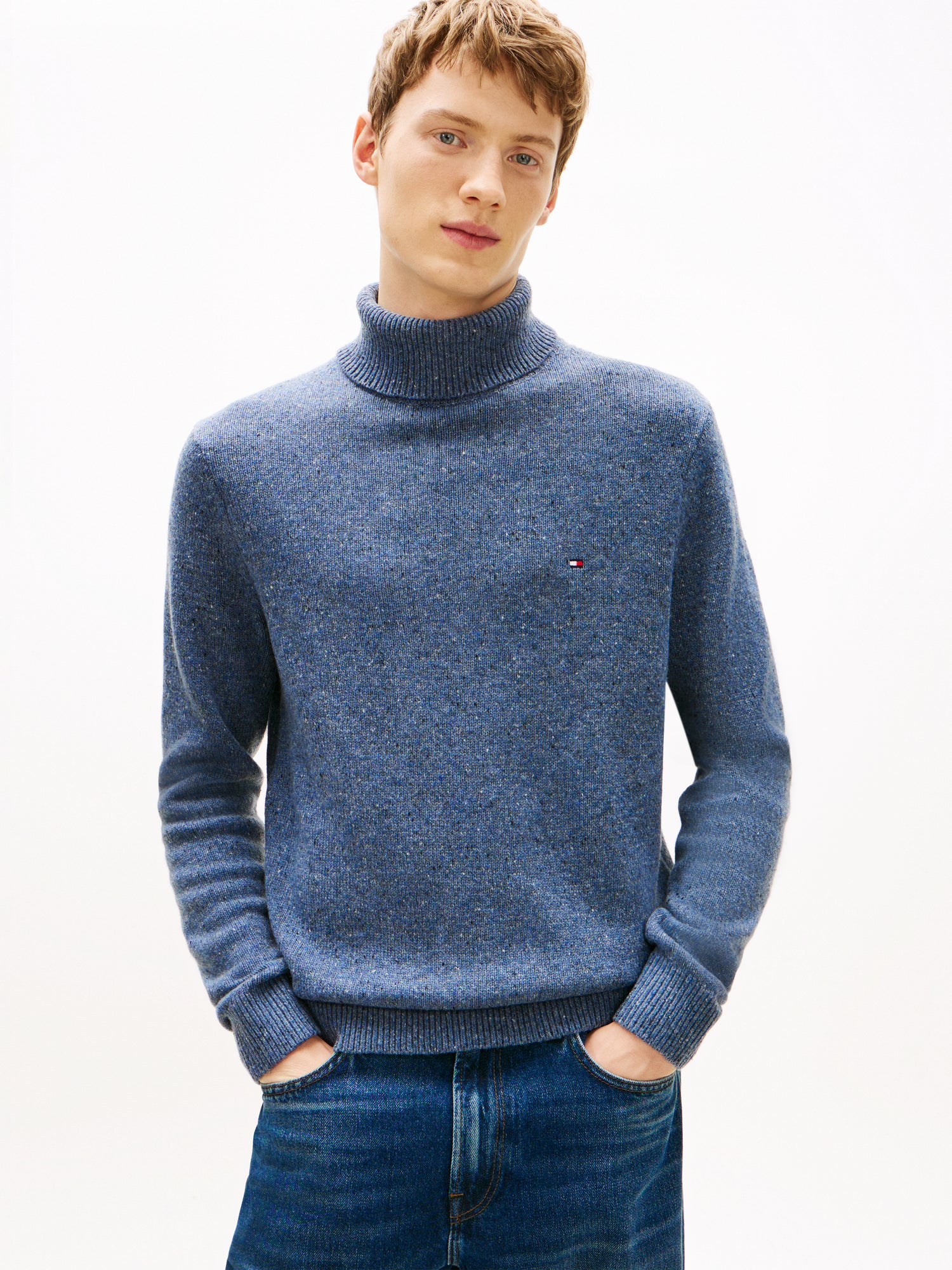 LAMBSWOOL BLEND DONEGAL ROLL NK