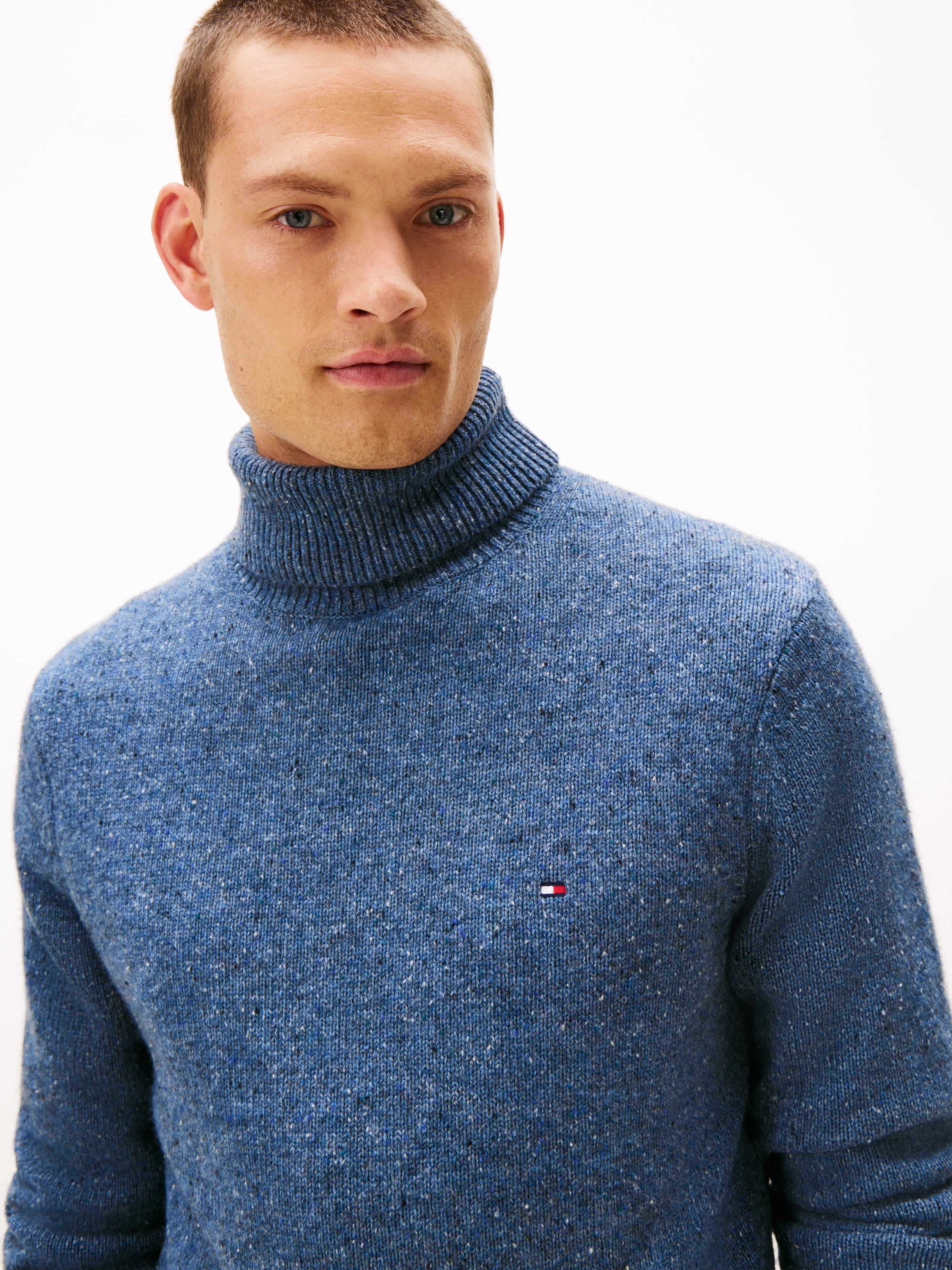 LAMBSWOOL BLEND DONEGAL ROLL NK