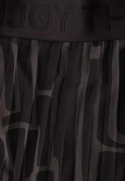 Street One Damen Midi-Rock mit grafischem Muster und elastischem Bund