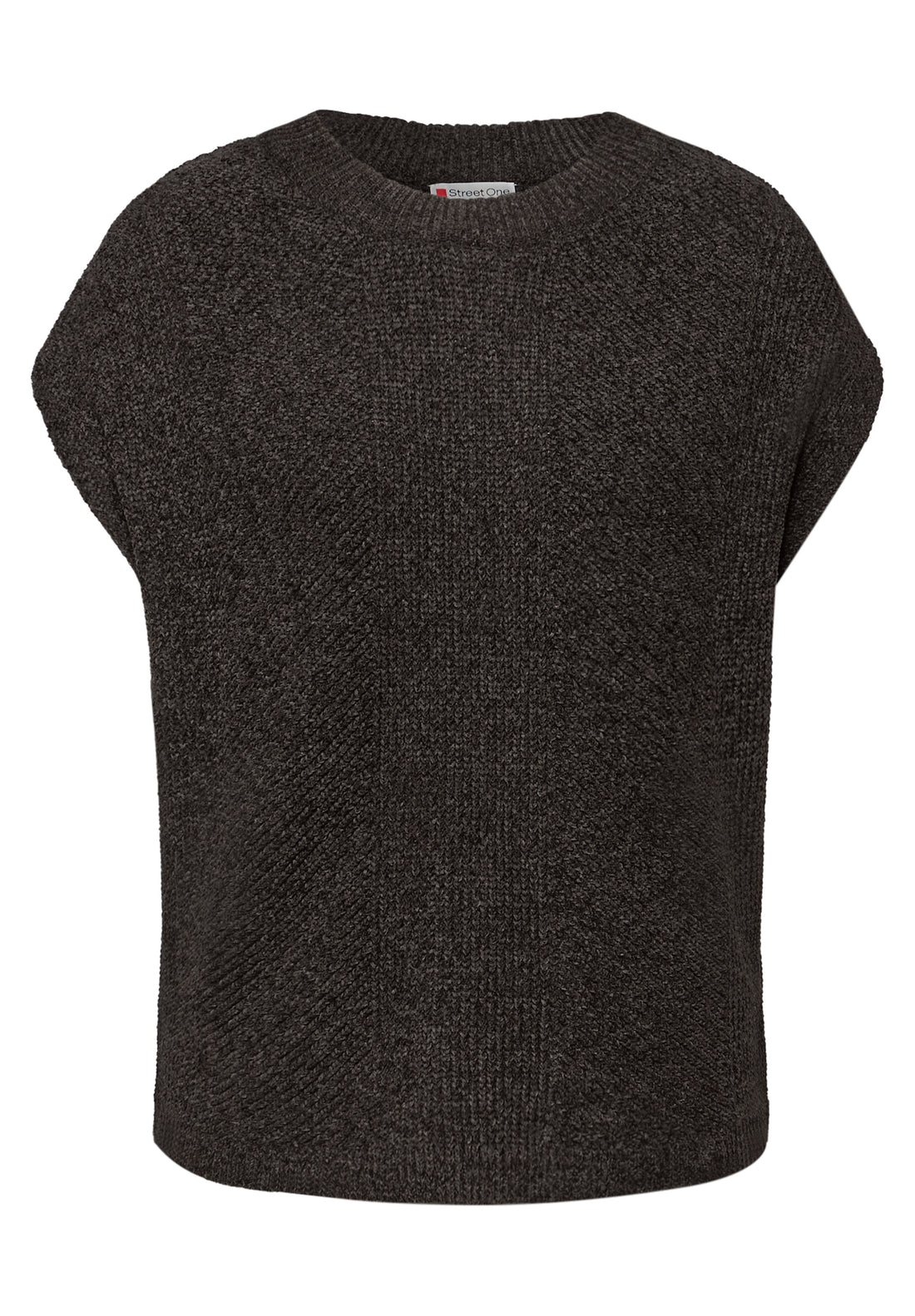 Ärmelloser Chenille Pullover