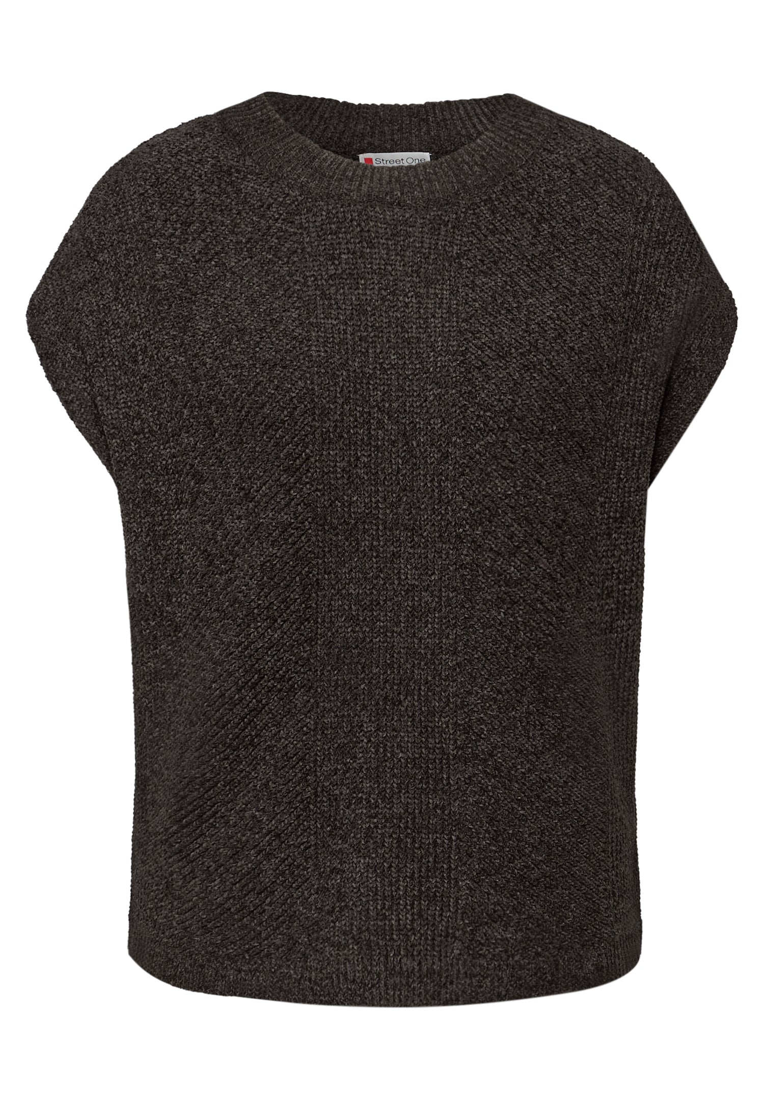 Ärmelloser Chenille Pullover