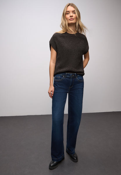 Ärmelloser Chenille Pullover