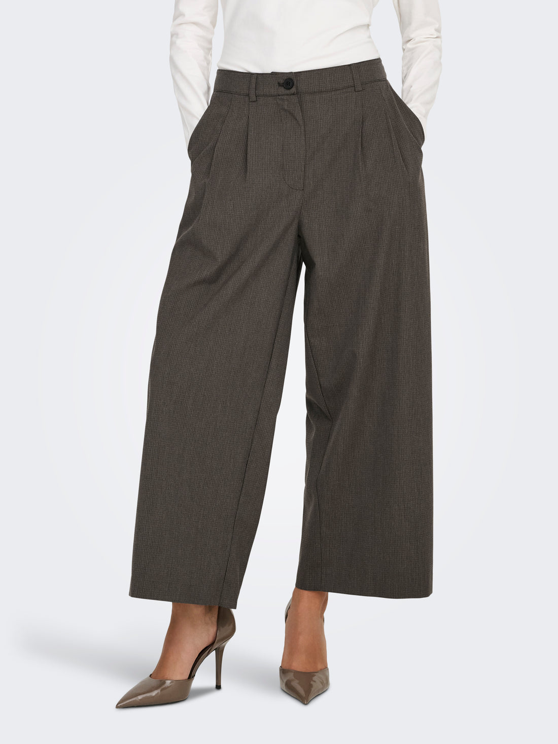 ONLY Culotte Damen Hose Mittlere Taille Verkürzt Gürtelschlaufen
