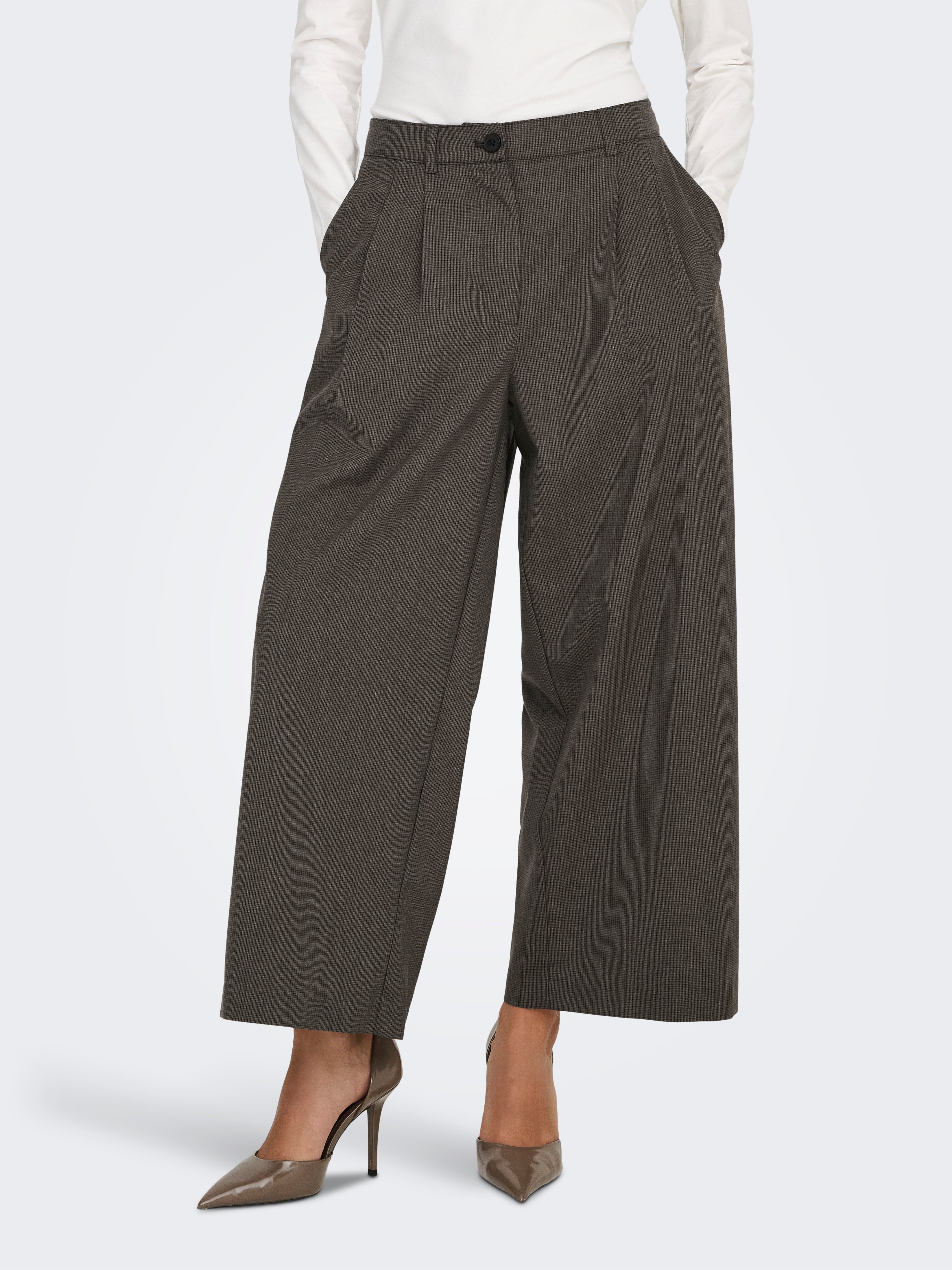 ONLY Culotte Damen Hose Mittlere Taille Verkürzt Gürtelschlaufen