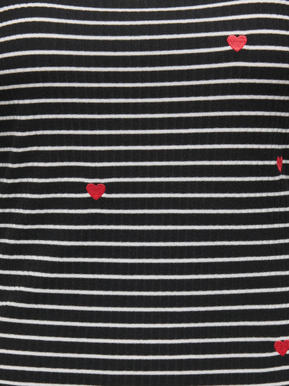 ONLY Rundhals Damen Top Langarm Verkürzt Slim Fit