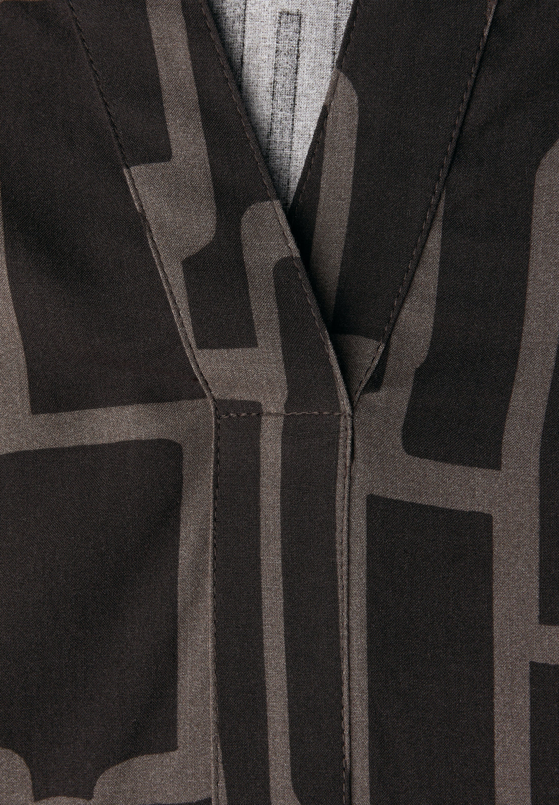 Street One Damen Tunika Split Neck Langarm Grafisches Muster Viskose