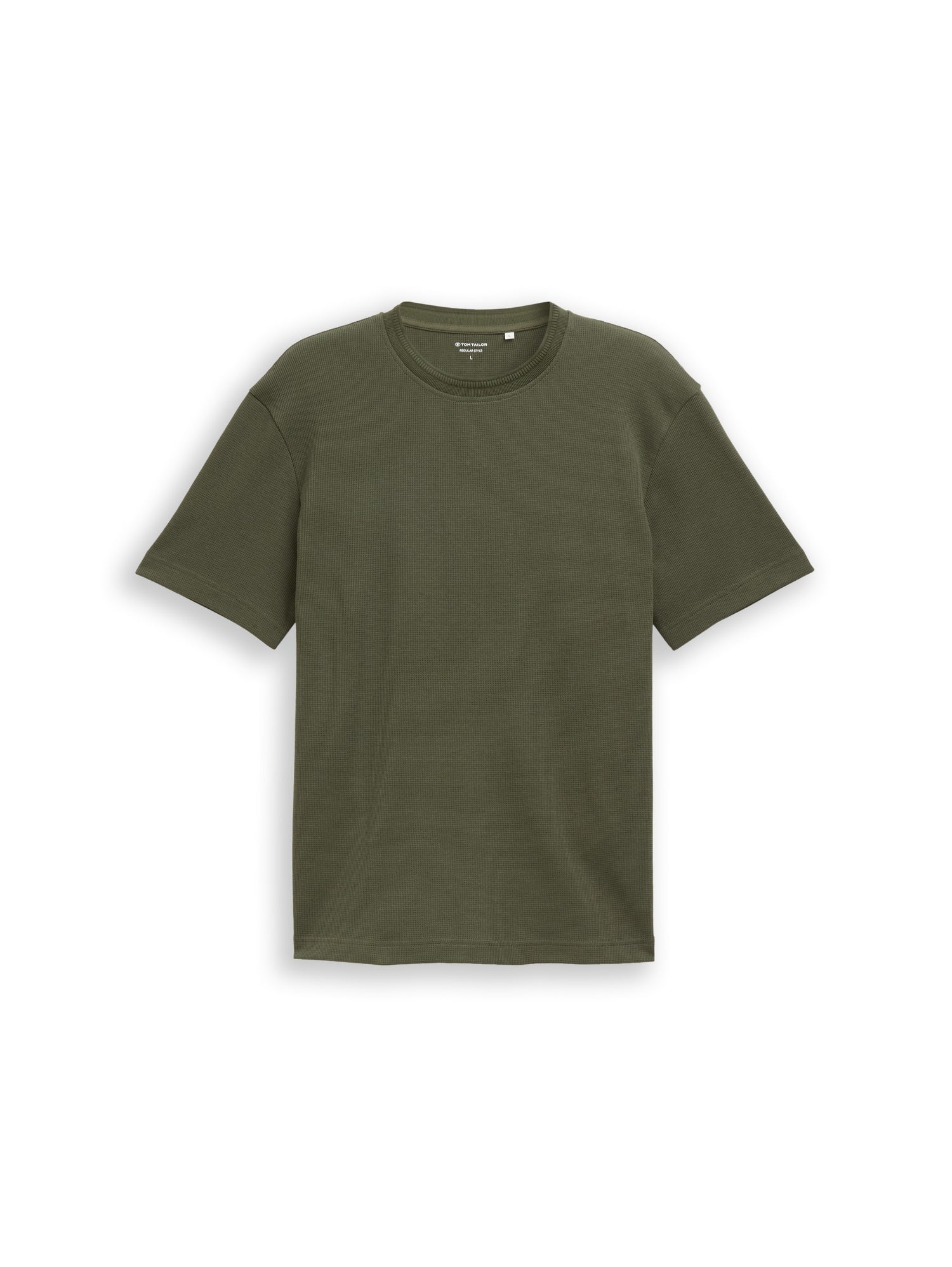 Tom Tailor Denim Herren T-Shirt Waffel-Optik Baumwolle Polyester