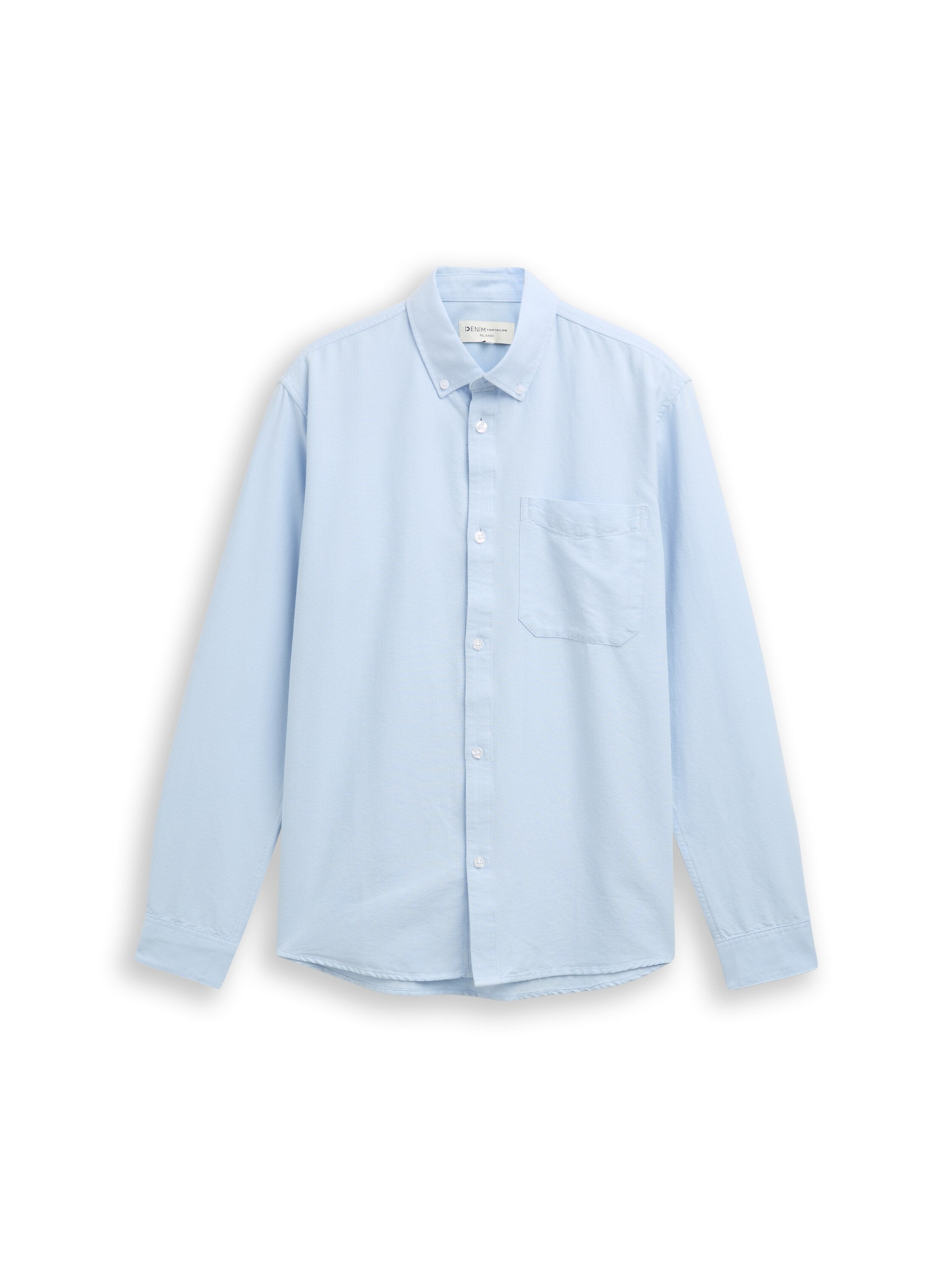 Tom Tailor Denim Herren Hemd Relaxed Fit Oxford mit Brusttasche
