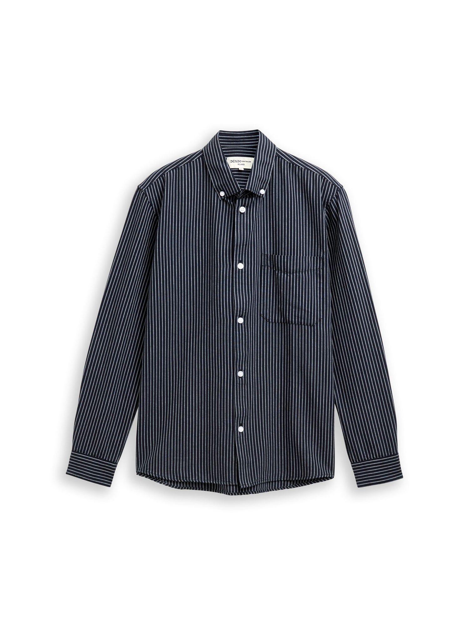 Tom Tailor Denim Herren Hemd Relaxed Fit Oxford mit Brusttasche
