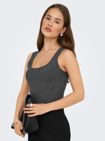 ONLY Glitzer Tanktop Damen Ohne Ärmel