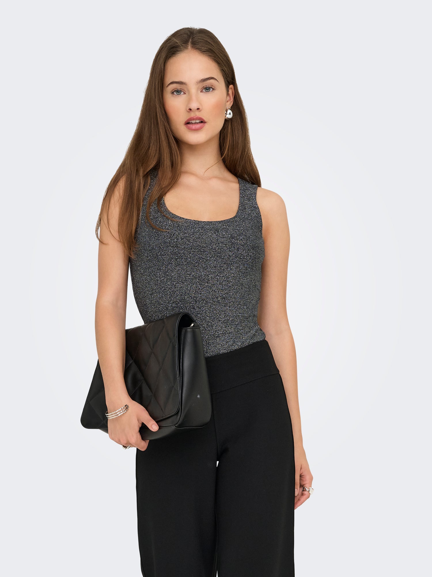 ONLY Glitzer Tanktop Damen Ohne Ärmel