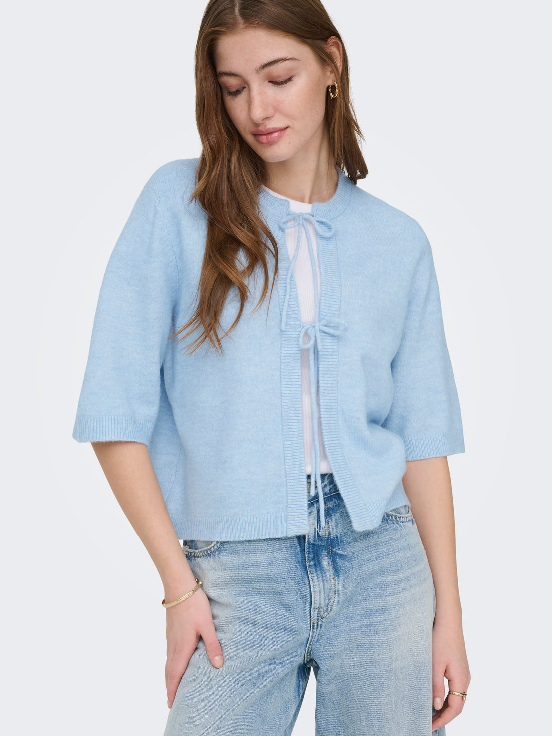 ONLSIMONI 2/4 BOW CARDIGAN KNT NOOS