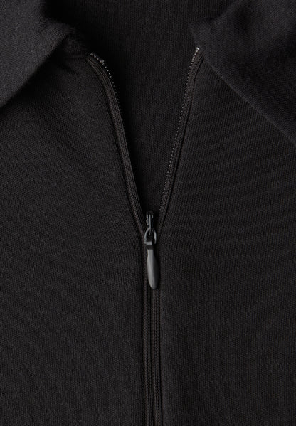Street One Damen Poloshirt 3/4-Arm Zipper Baumwoll-Modal Mix