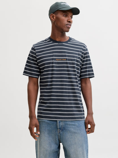 Jack &amp; Jones 100% Bio-Baumwolle Erwachsene T-Shirt Rundhalsausschnitt Kurzarm Locker geschnitten