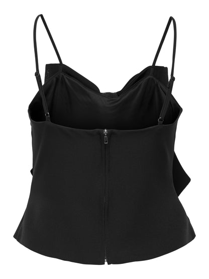 ONLY Glamouröses Partyoberteil Damen Top Slim Fit Ohne Ärmel mit Reißverschluss