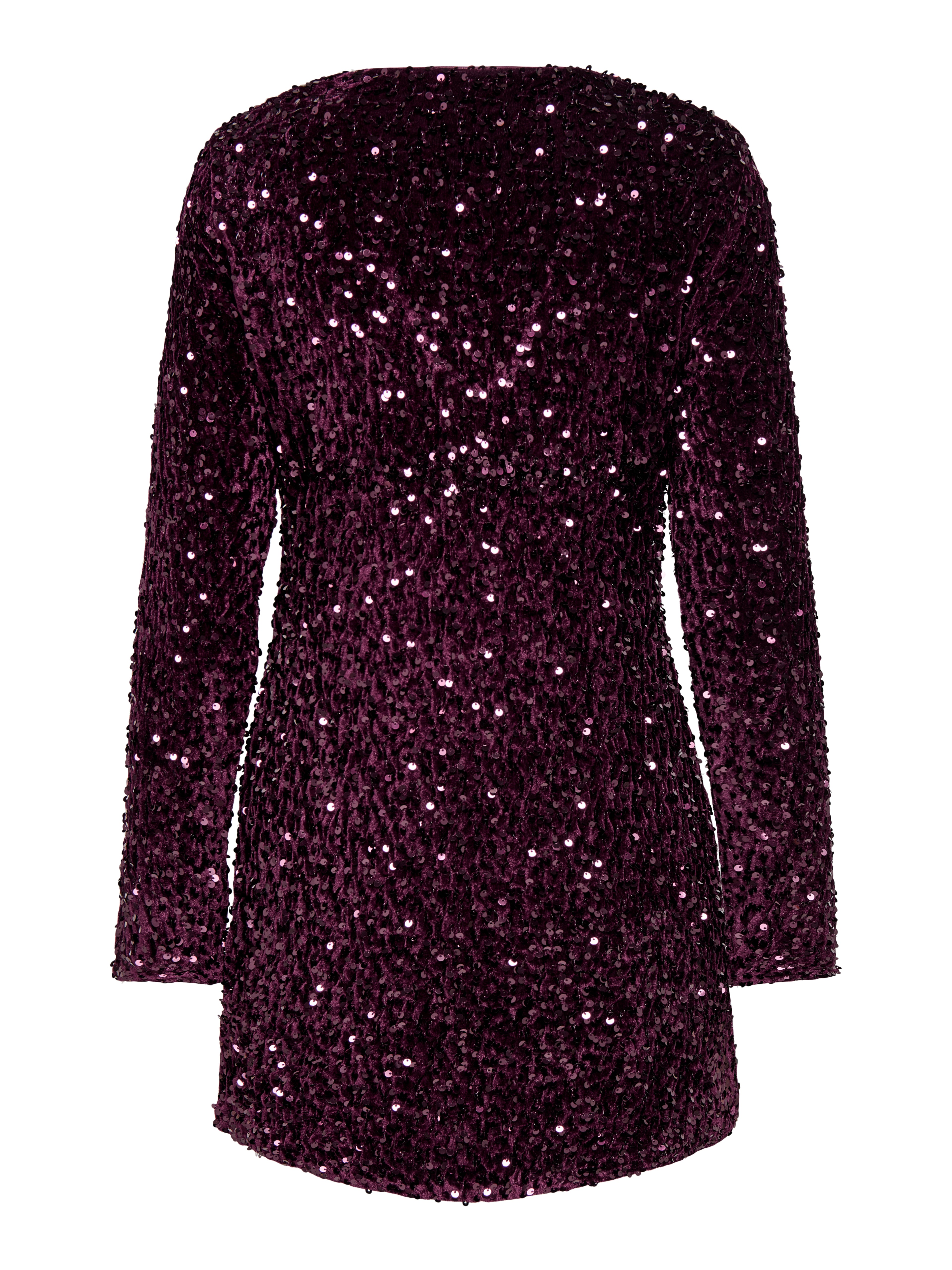 ONLANIKA LS SEQUINS V-NECK DRESS WVN