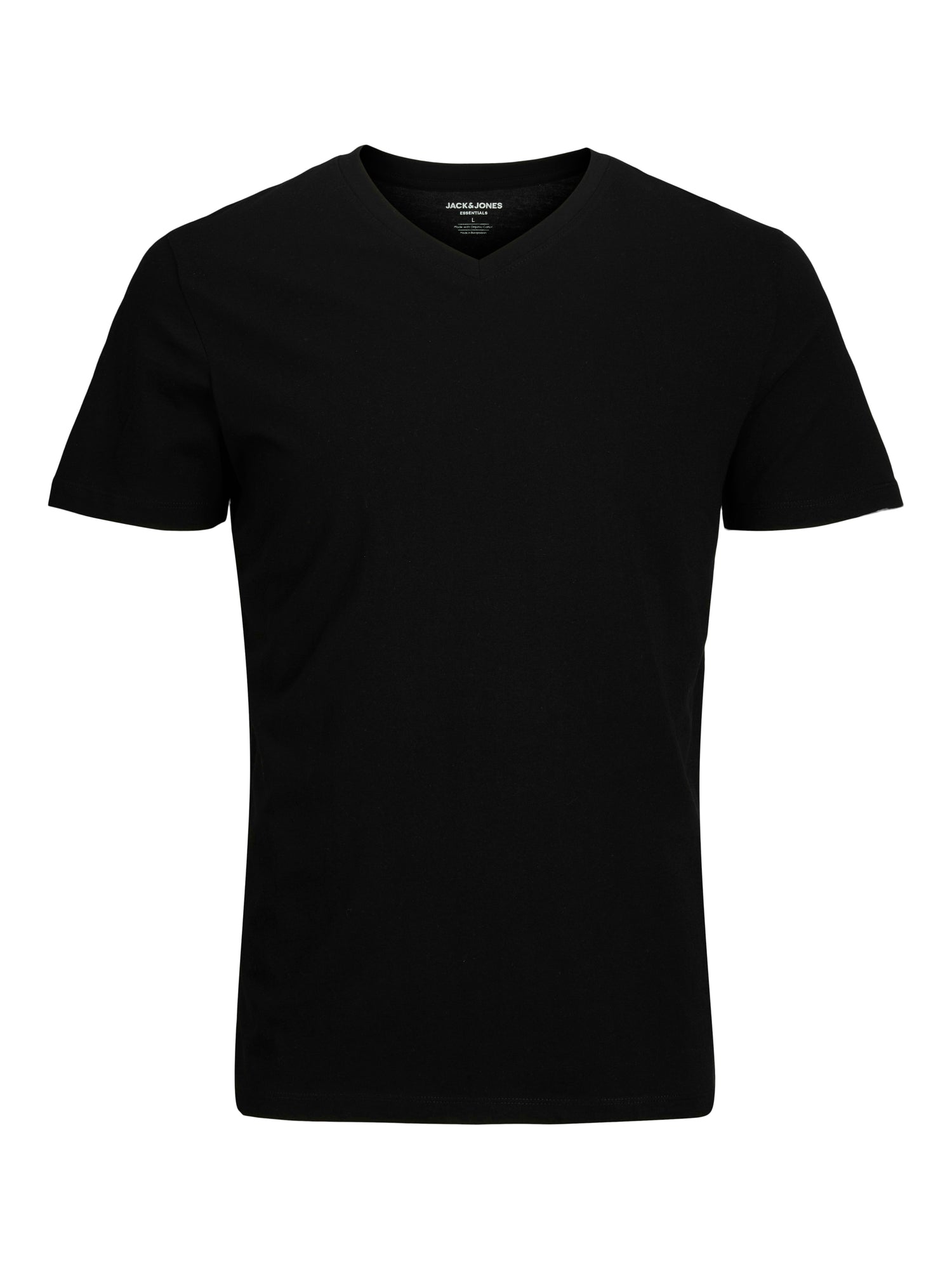 Jack &amp; Jones Bestseller Herren T-Shirt V-Ausschnitt Kurzarm Normal geschnitten 100% Baumwolle