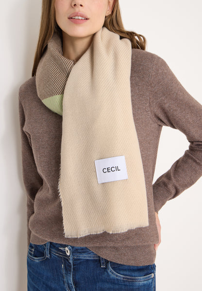 CECIL Damen Damentuch mit Fransen