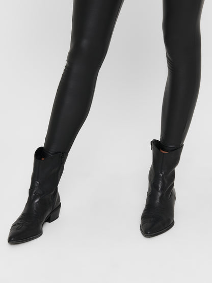 ONLY JdY JDY Damen Kunstlederhosen Elastisches Taille Slim Fit