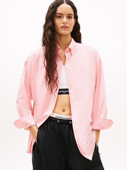 TOMMY HILFIGER Sportswear Division Damen Kleid Tropical Blush Stripe