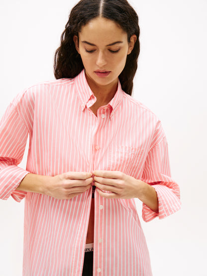 TOMMY HILFIGER Sportswear Division Damen Kleid Tropical Blush Stripe