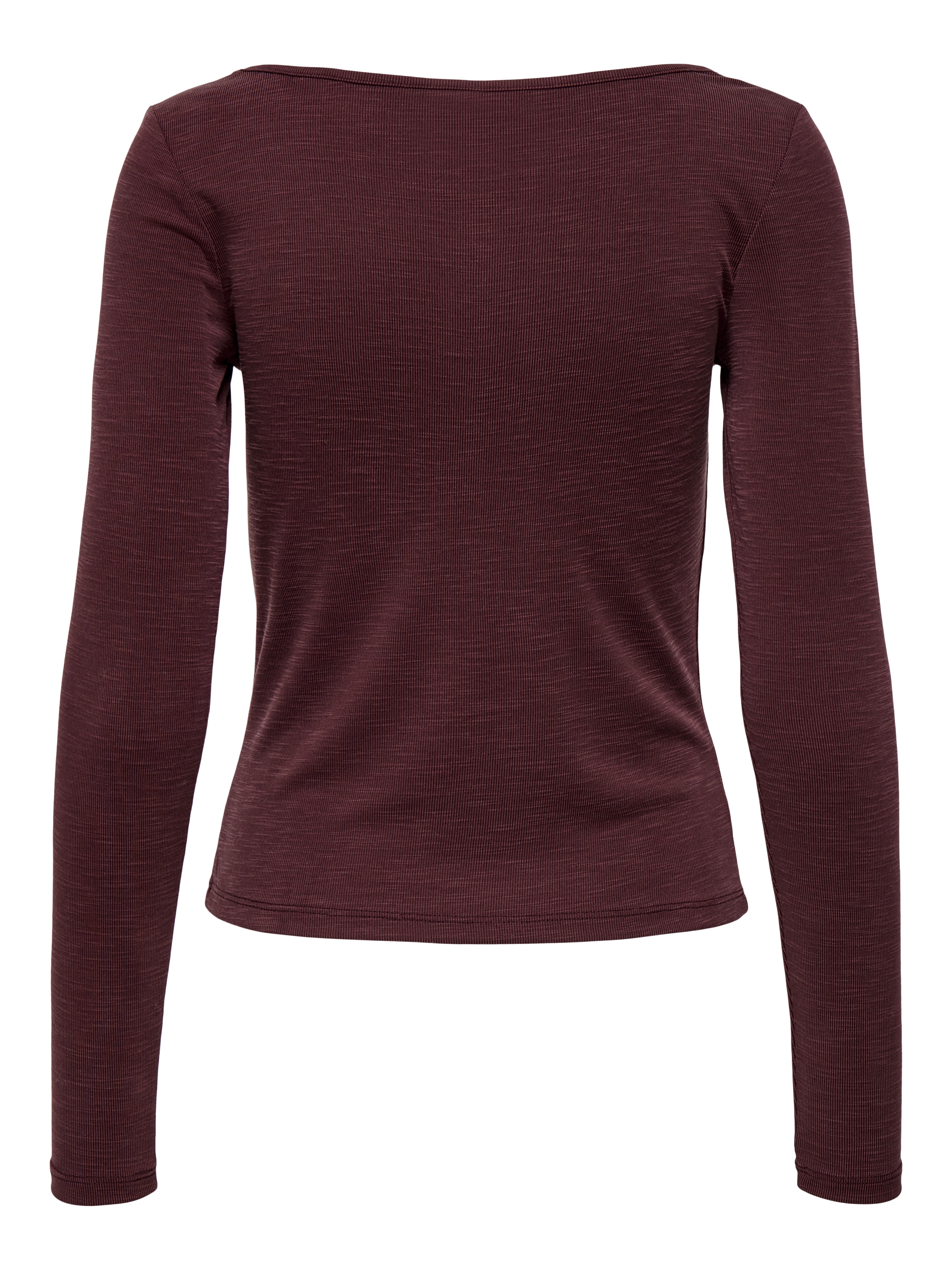 ONLY Plus Unisex Top Langarm V-Ausschnitt Knopf-Details Modal-Polyester