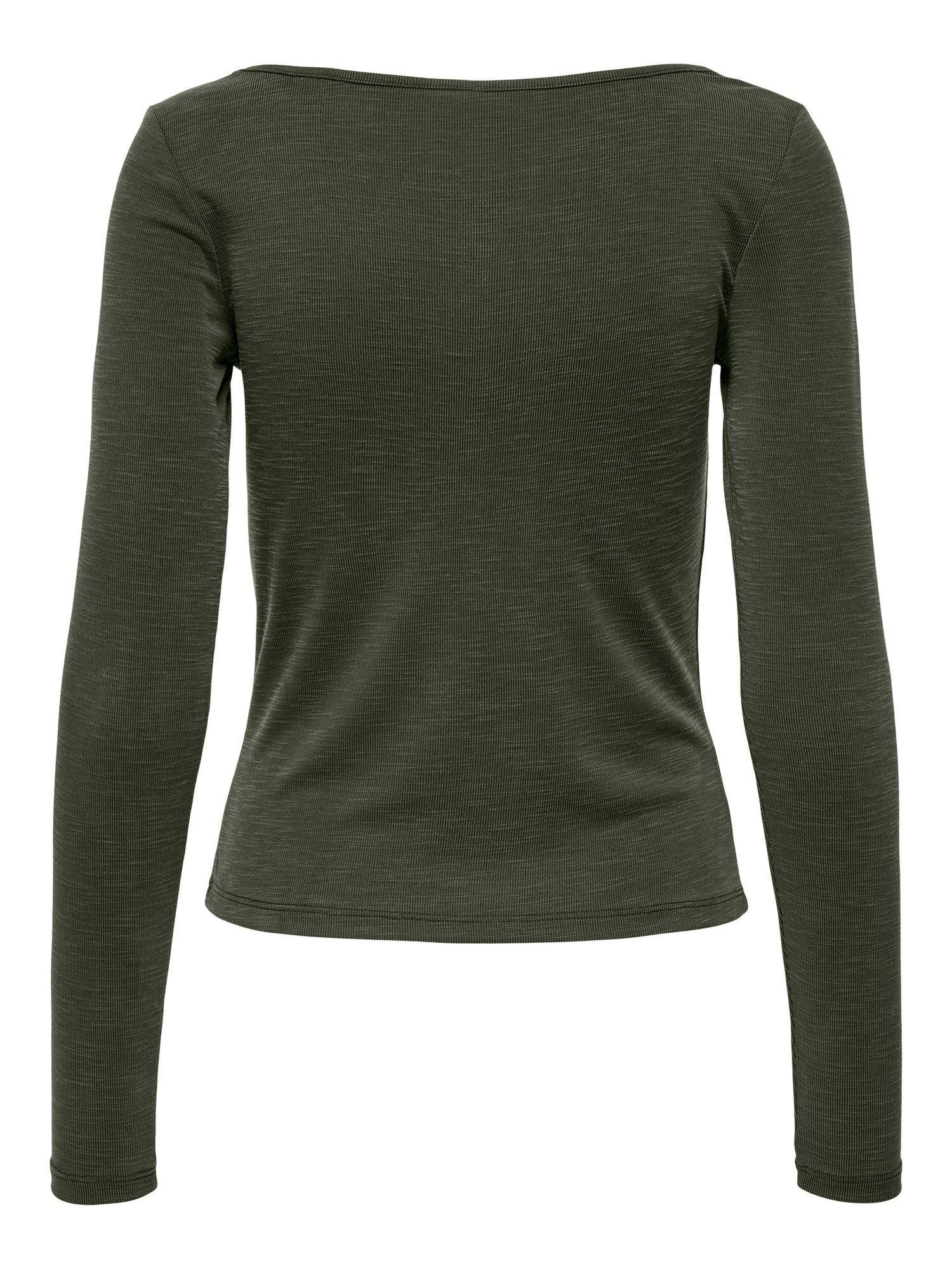 ONLY Plus Unisex Top Langarm V-Ausschnitt Knopf-Details Modal-Polyester