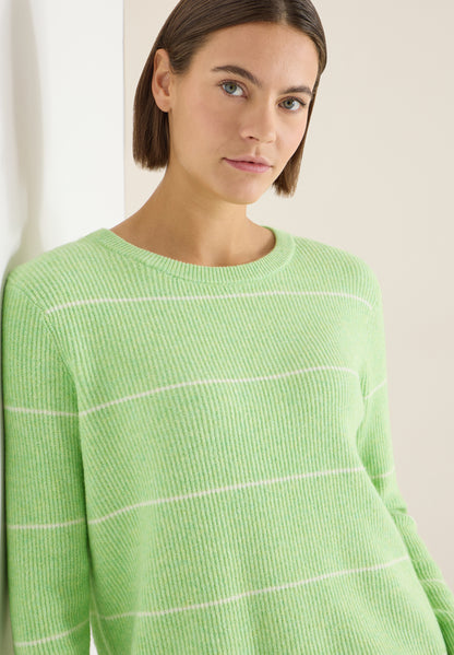 CECIL Damen Strickpullover Rippstruktur Langarm