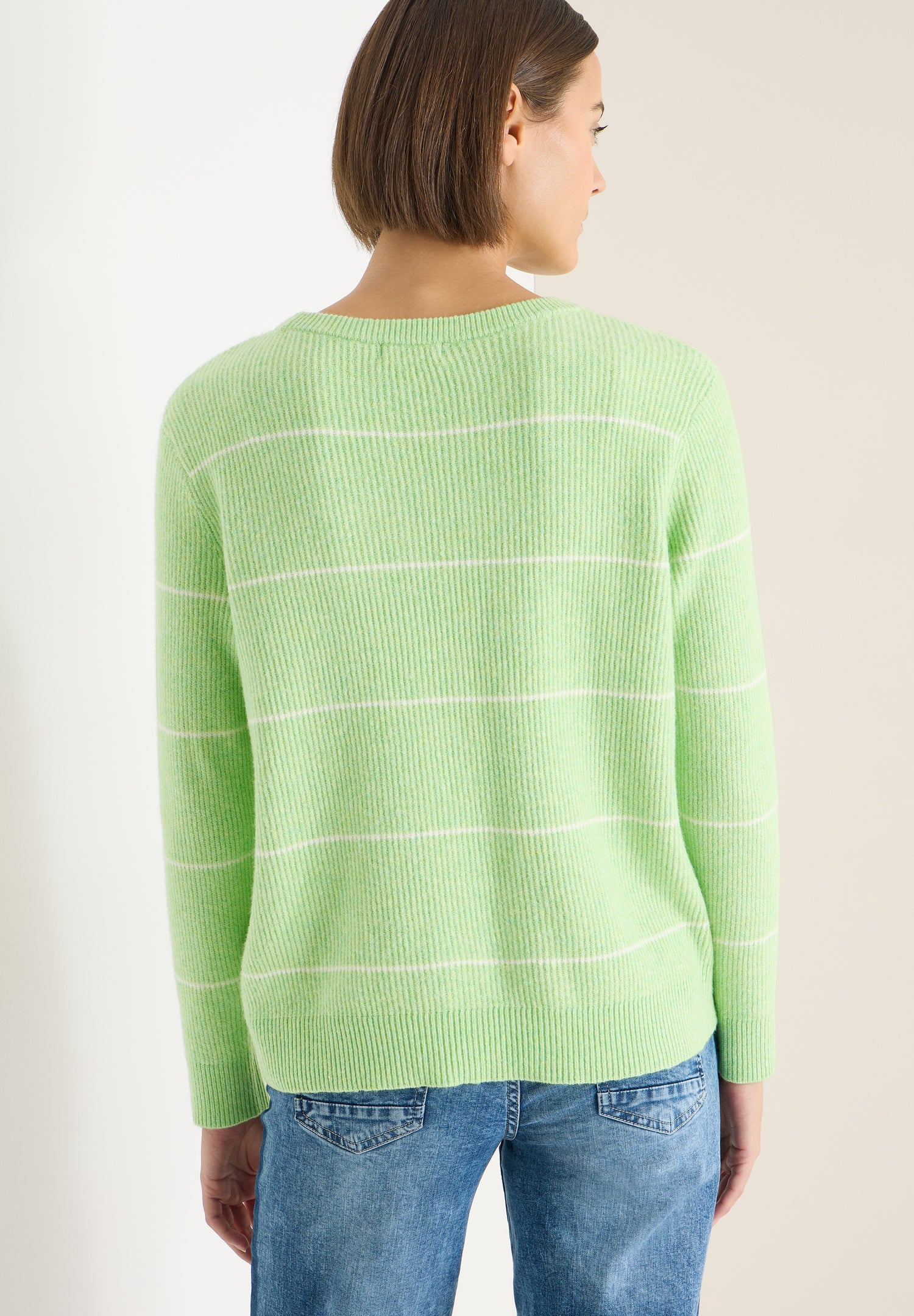 CECIL Damen Strickpullover Rippstruktur Langarm