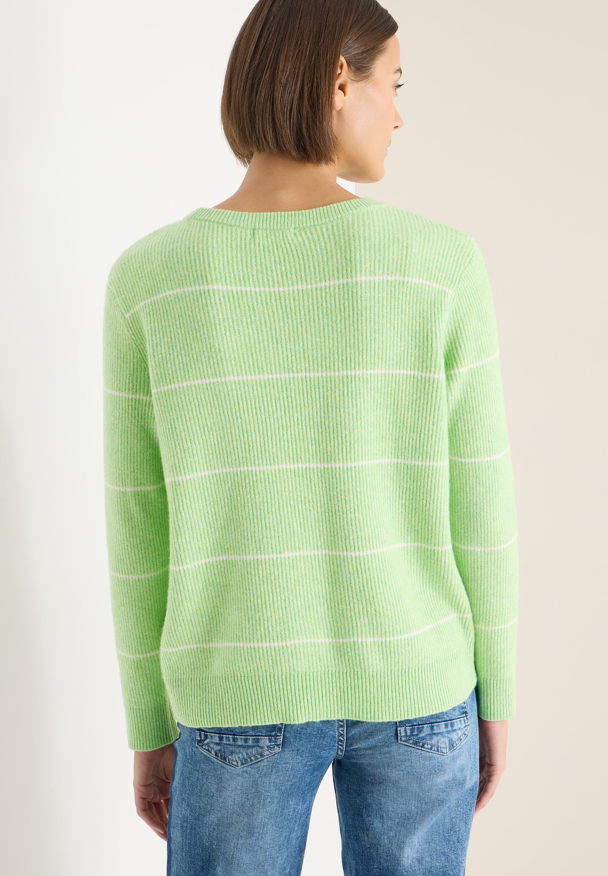 CECIL Damen Strickpullover Rippstruktur Langarm
