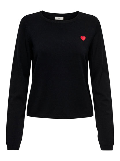 ONLY JdY JDY Damen Strickpullover Bestickt Langarm Rundhals Knit Fit