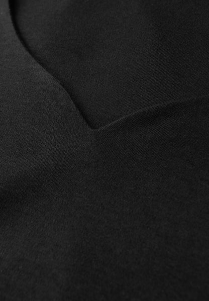 Street One Damen Jerseyshirt Herzausschnitt 3/4-Arm Casual